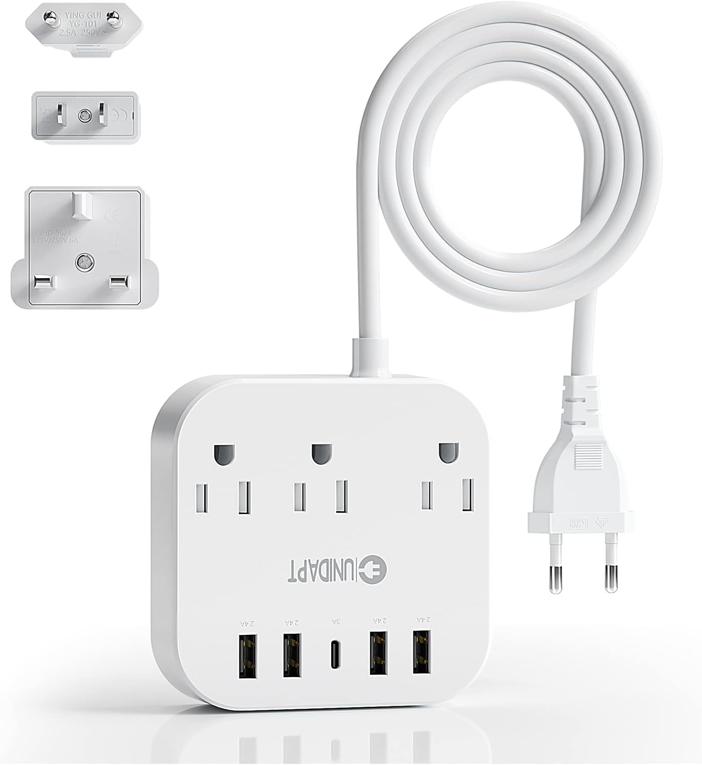 Adaptador Universal 8 en 1 con Regleta de Energía