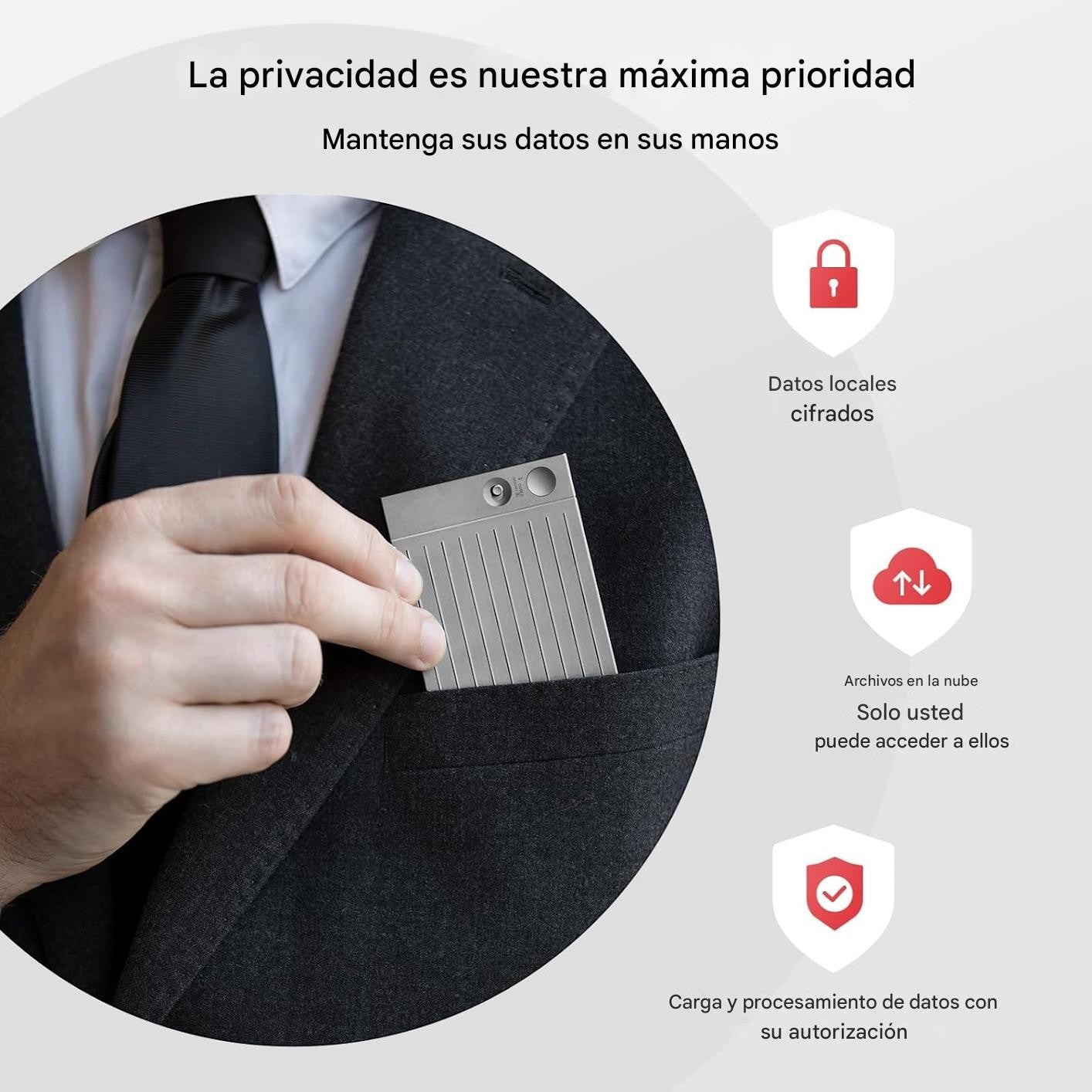 Grabadora de Voz AI Note – Grabadora de Alta Calidad con Control de App, Transcripción y Resumen con Tecnología AI