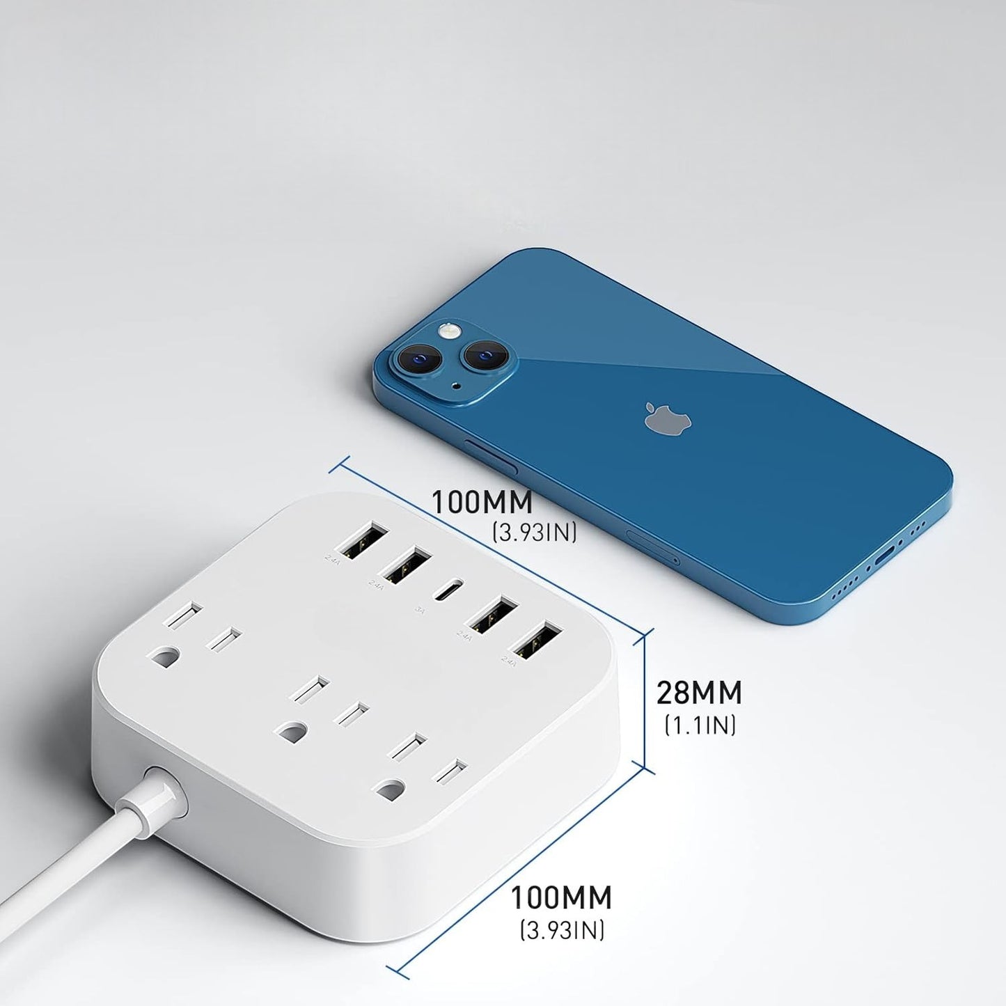 Adaptador Universal 8 en 1 con Regleta de Energía