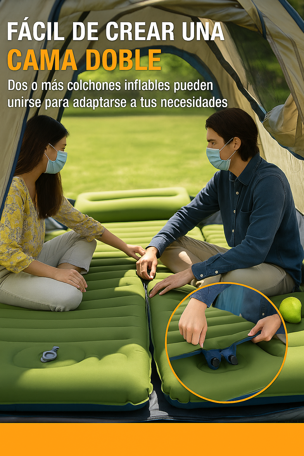 Colchon Inflable + Mini Inflador de regalo