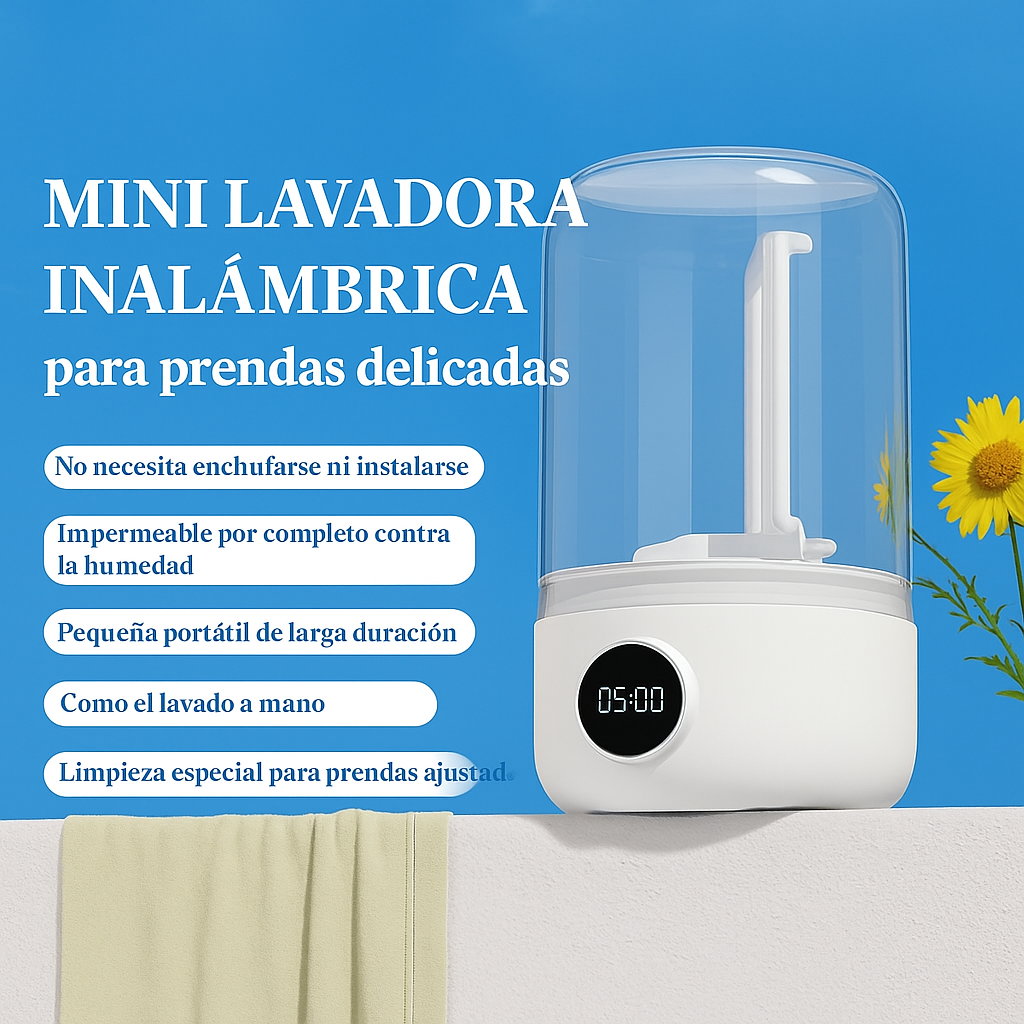 Mini Lavadora Portátil Recargable