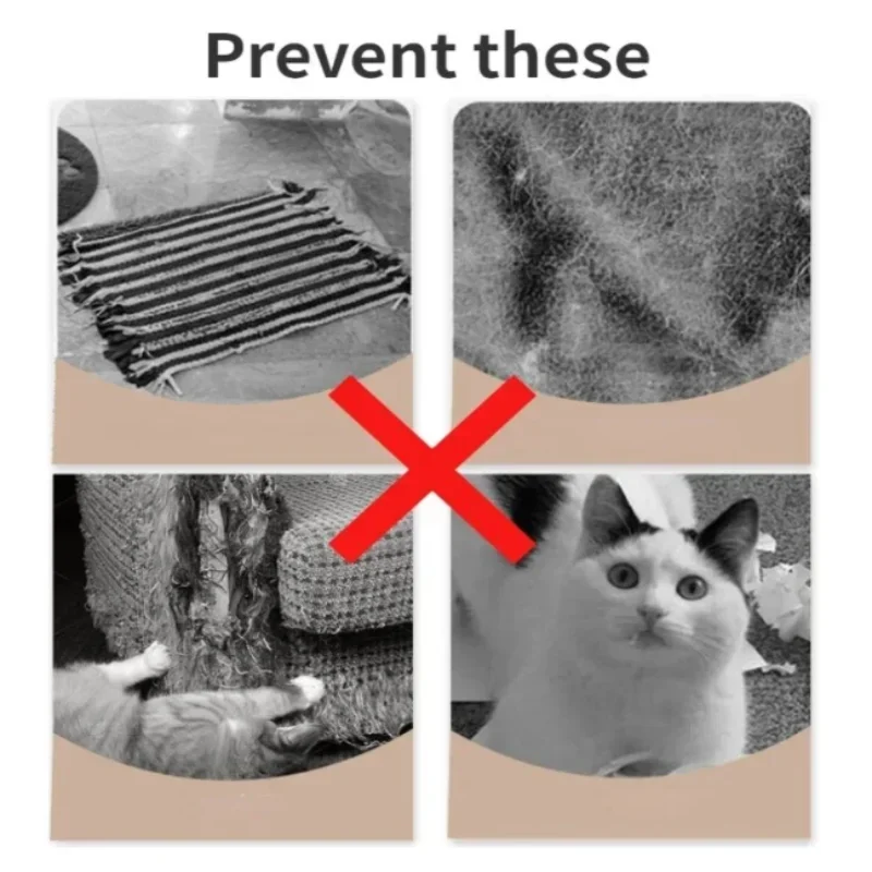 1PC 30x100cm Self adhesive carpet cat scratch board wall anti cat scratch sofa DIY cat scratch column sofa protector