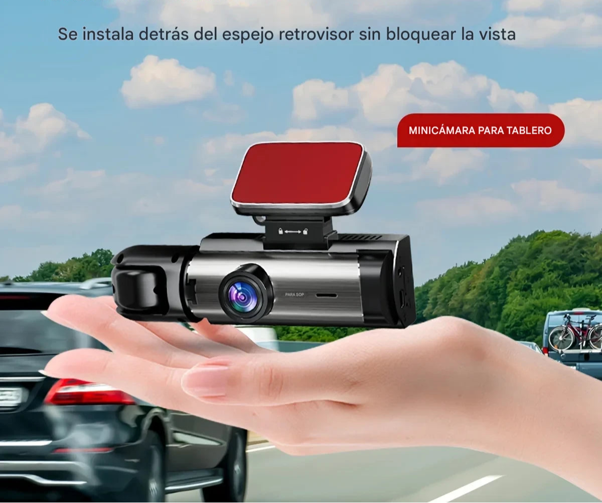 Cámara de Seguridad Vehicular 1080P con Doble Lente y Visión Nocturna IR – Seguridad Total en Cada Trayecto