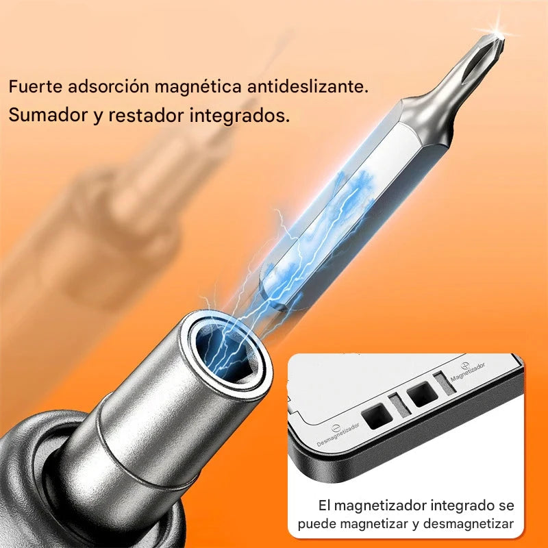 Destornillador Eléctrico 46 en 1 – Potencia, Precisión y Portabilidad en tu Mano