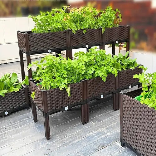 EcoGarden Box - Macetero Elevado para Exterior con Patas Resistentes