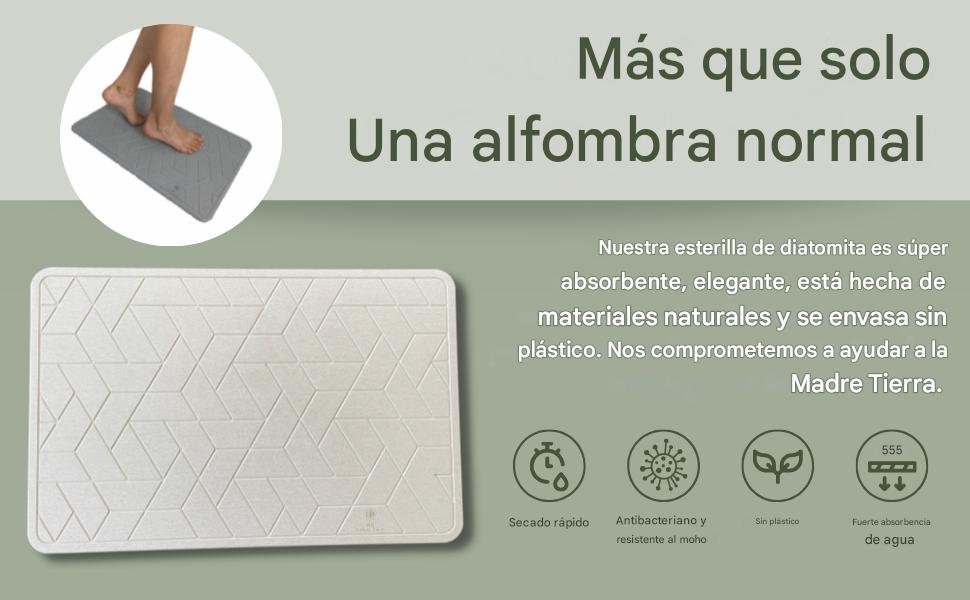 Alfombrilla de Baño Ecológica de Diatomeas