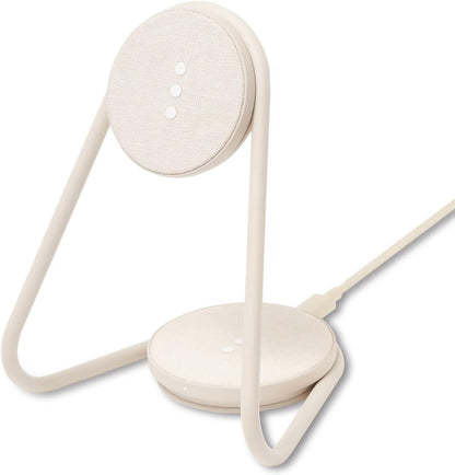 CARGA ELEGANTE – Soporte de Carga Inalámbrica 2 en 1 con Lino Belga y Tecnología MagSafe