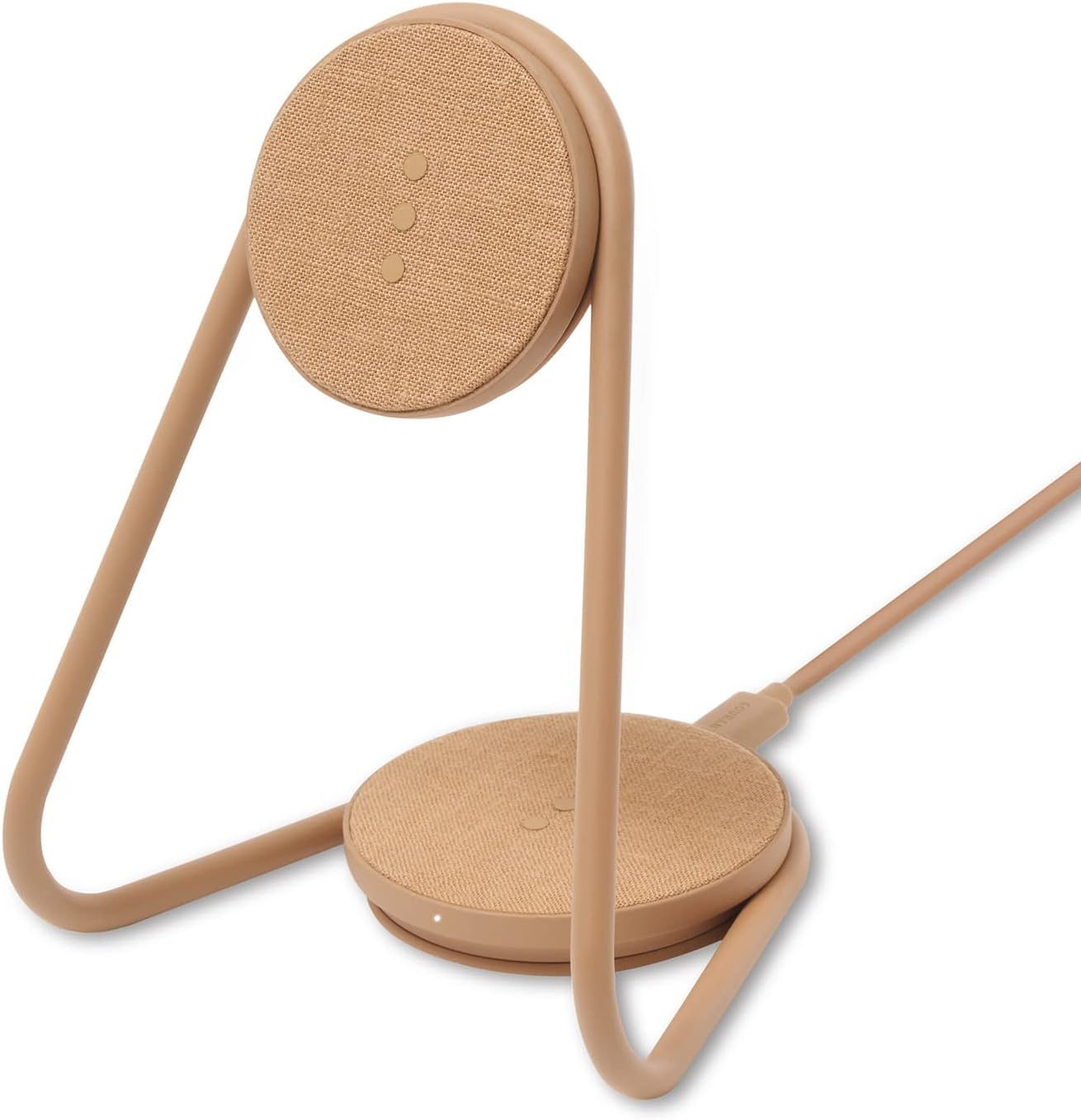 CARGA ELEGANTE – Soporte de Carga Inalámbrica 2 en 1 con Lino Belga y Tecnología MagSafe