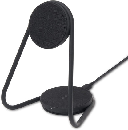 CARGA ELEGANTE – Soporte de Carga Inalámbrica 2 en 1 con Lino Belga y Tecnología MagSafe
