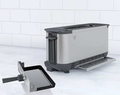 Tostadora y Horno Compacto 2 en 1 con Función Flip