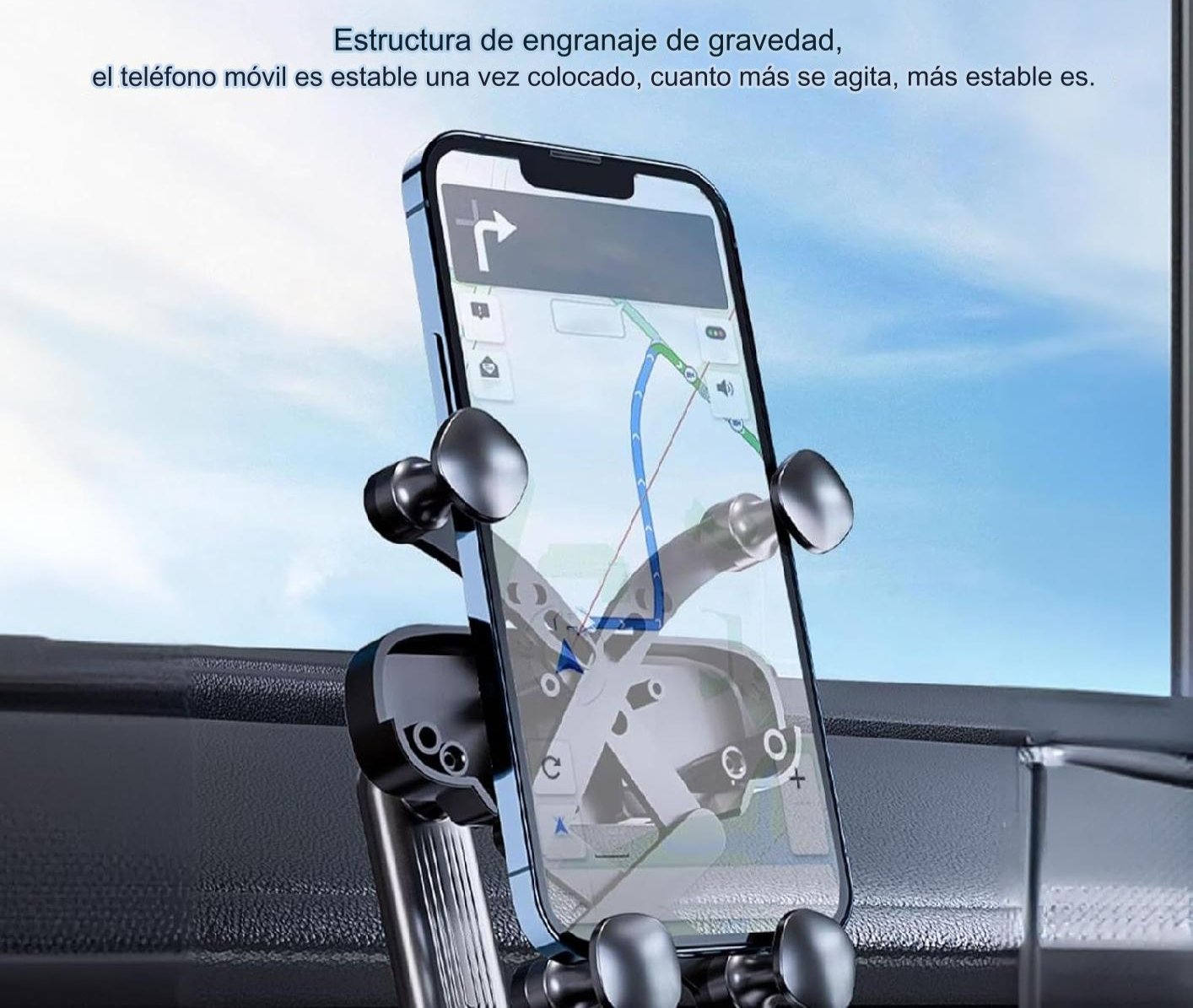 Soporte para Teléfono Móvil en Salida de Aire del Coche