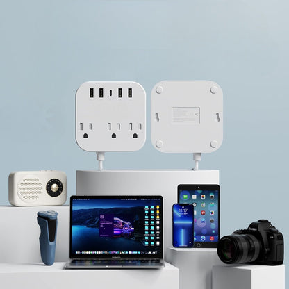 Adaptador Universal 8 en 1 con Regleta de Energía