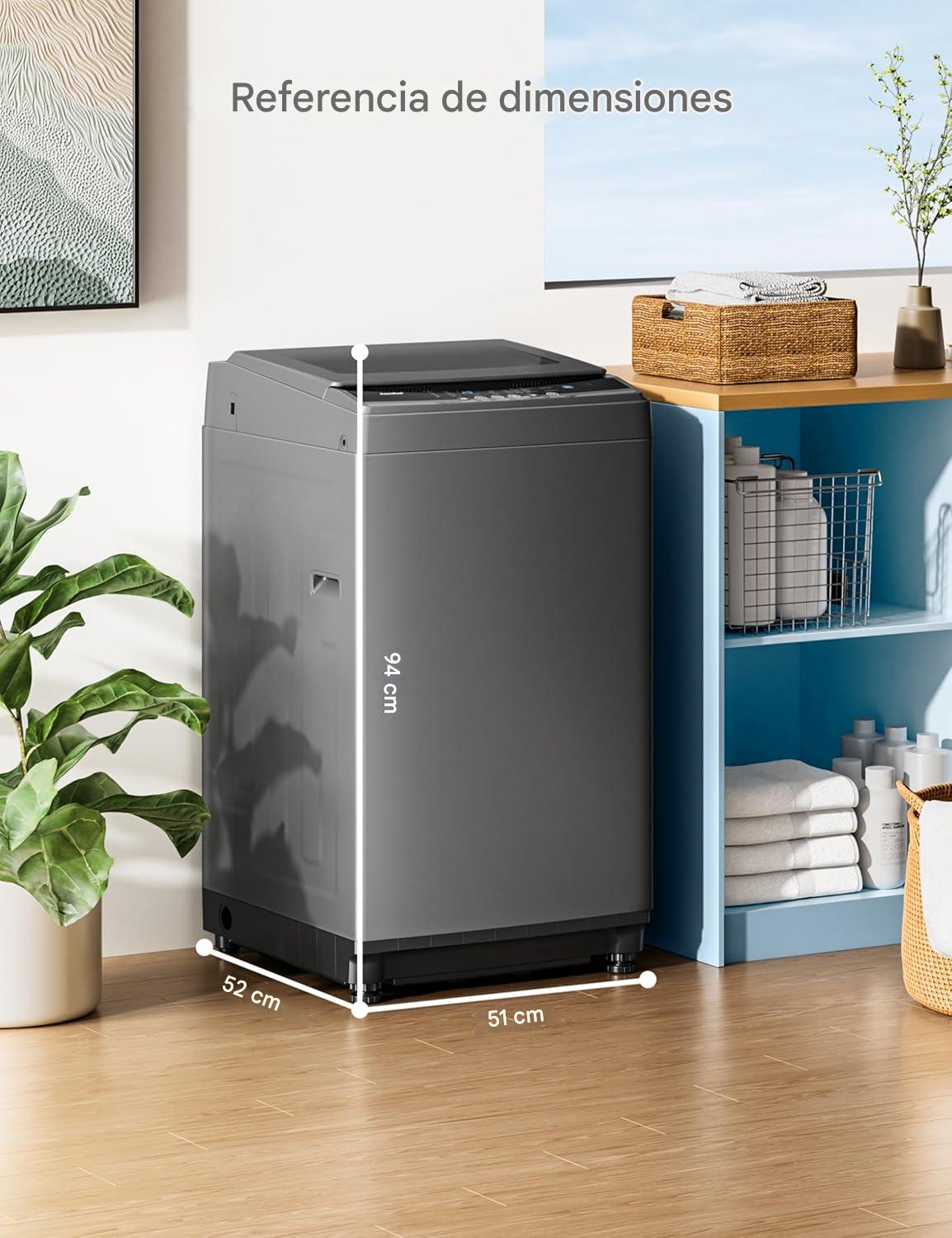 Lavadora Portátil Compacta de 0.9 Pies Cúbicos con 5 Ciclos de Lavado