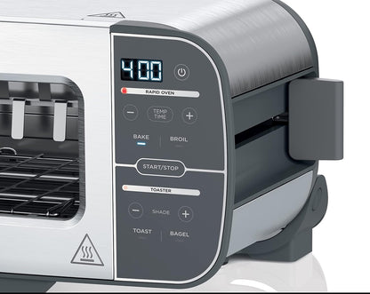 Tostadora y Horno Compacto 2 en 1 con Función Flip