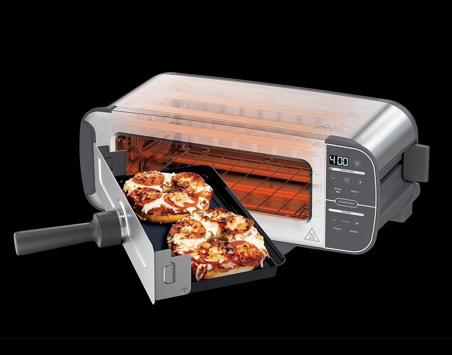 Tostadora y Horno Compacto 2 en 1 con Función Flip