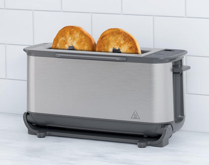 Tostadora y Horno Compacto 2 en 1 con Función Flip