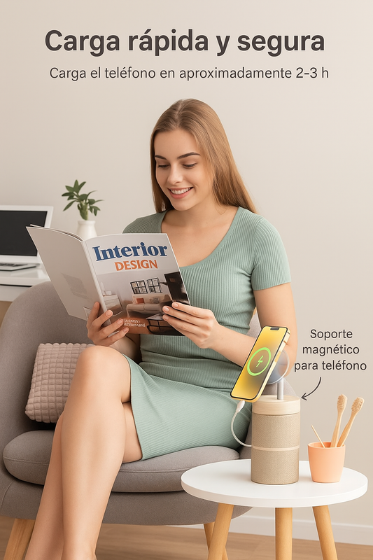 Cargador Inalámbrico + Altavoz portátil