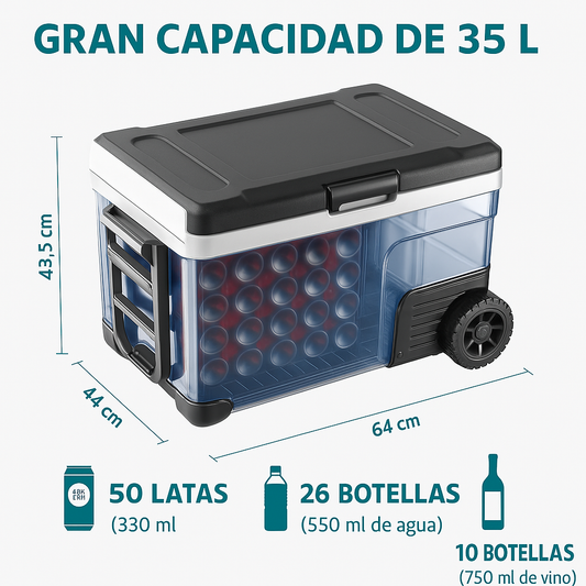 Refrigerador Portátil con Ruedas