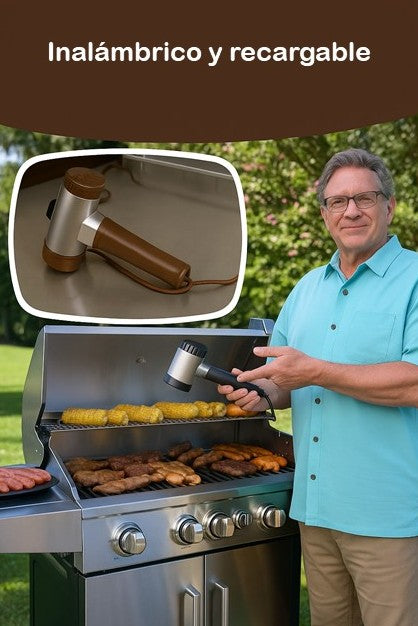 Cepillo giratorio BBQ sin cerdas metálicas