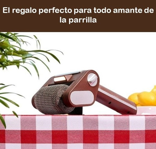 Cepillo giratorio BBQ sin cerdas metálicas