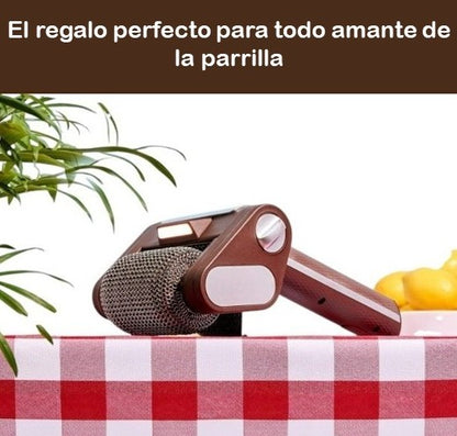 Cepillo giratorio BBQ sin cerdas metálicas