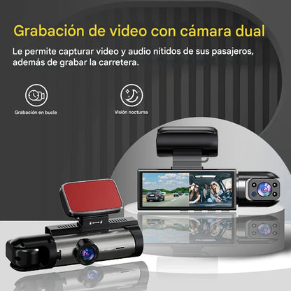 Cámara de Seguridad Vehicular 1080P con Doble Lente y Visión Nocturna IR – Seguridad Total en Cada Trayecto